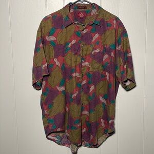 Vintage Men’s Button Up T Shirt (Timepieces)